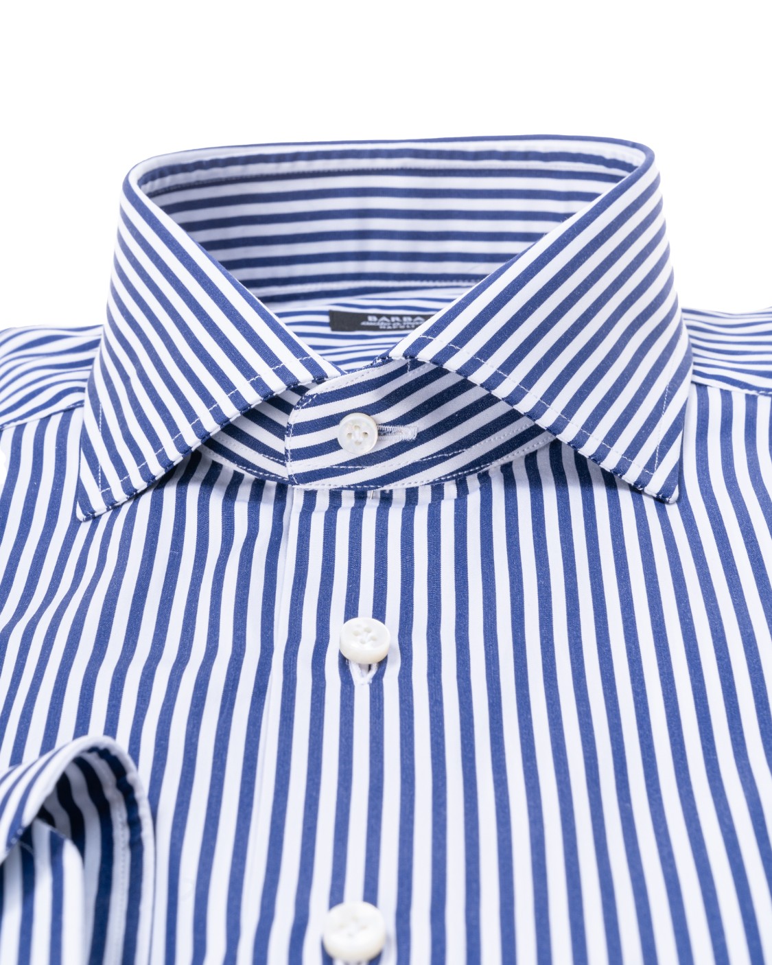 shop BARBA  Camicia: Barba camicia in cotone a righe blu e bianche.
Bottoni in madre perla.
Slim fit.
Colletto alla francese.
Composizione: 100% cotone.
Fabbricato in Italia.. I1 30106-5 BLU number 6752836